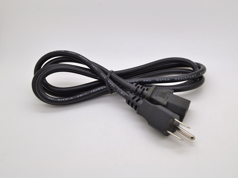 American three-plugged suffix power cable